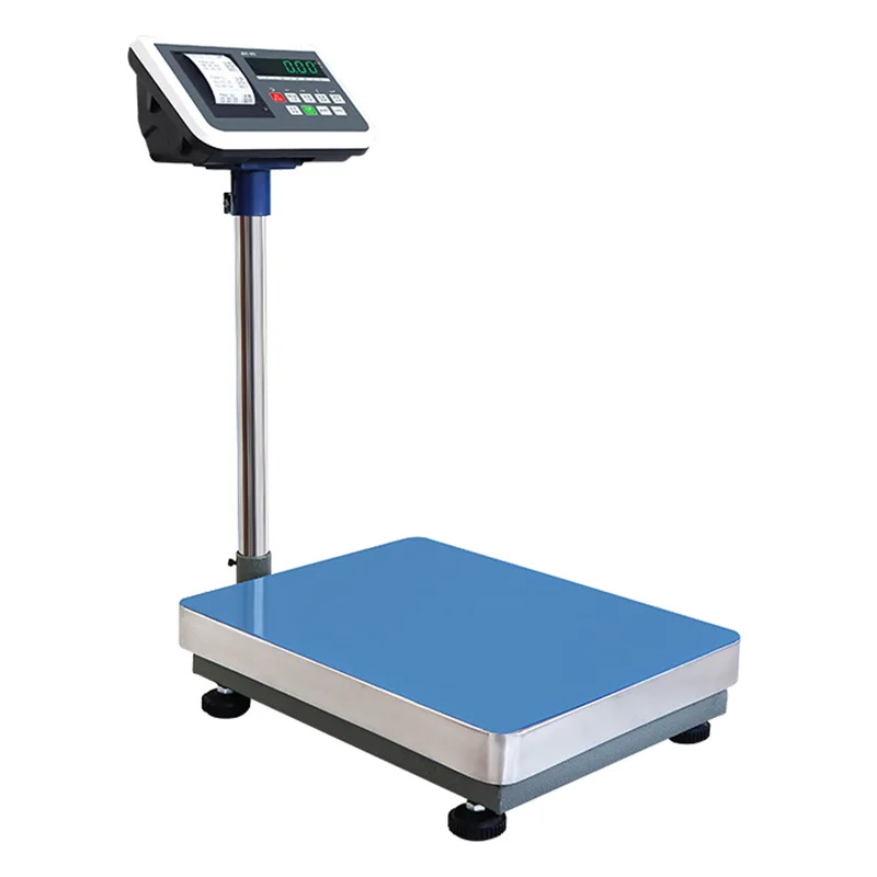 Electronic Platform Scale cum inaedificata in Label Typographia Function